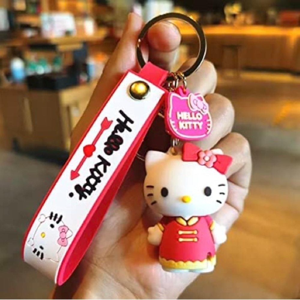 🔥🔥Anime Kawaii Sanrio Hello Kitty Keychain Pendant Holder Key Chain